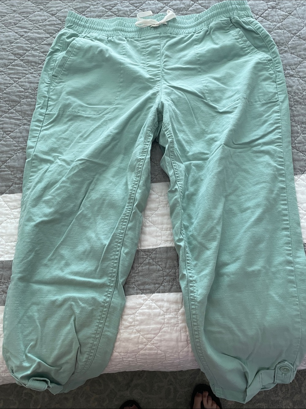Talbots Mint Green Cargo Jogger Pants